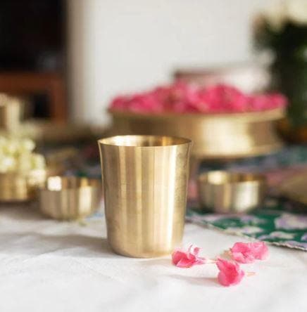 Buy Daffodil Brass Tumbler Tumbler from Vaaree