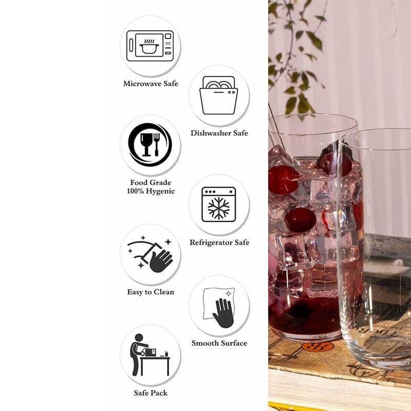 Buy Madame Glass Tumbler - Set of Six Tumbler from Vaaree