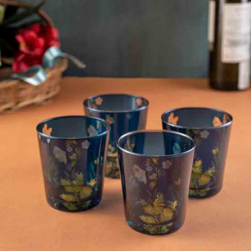 Buy Vibrant Bliss Glass Tumbler - Set Of Four Tumbler from Vaaree