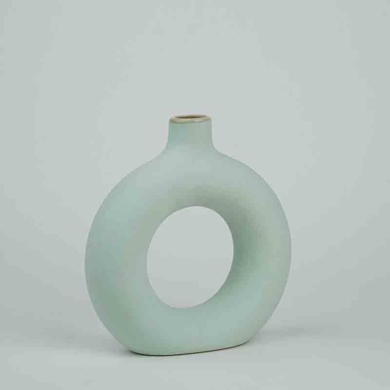 Buy Boho Donut Vase - Blue Vase from Vaaree