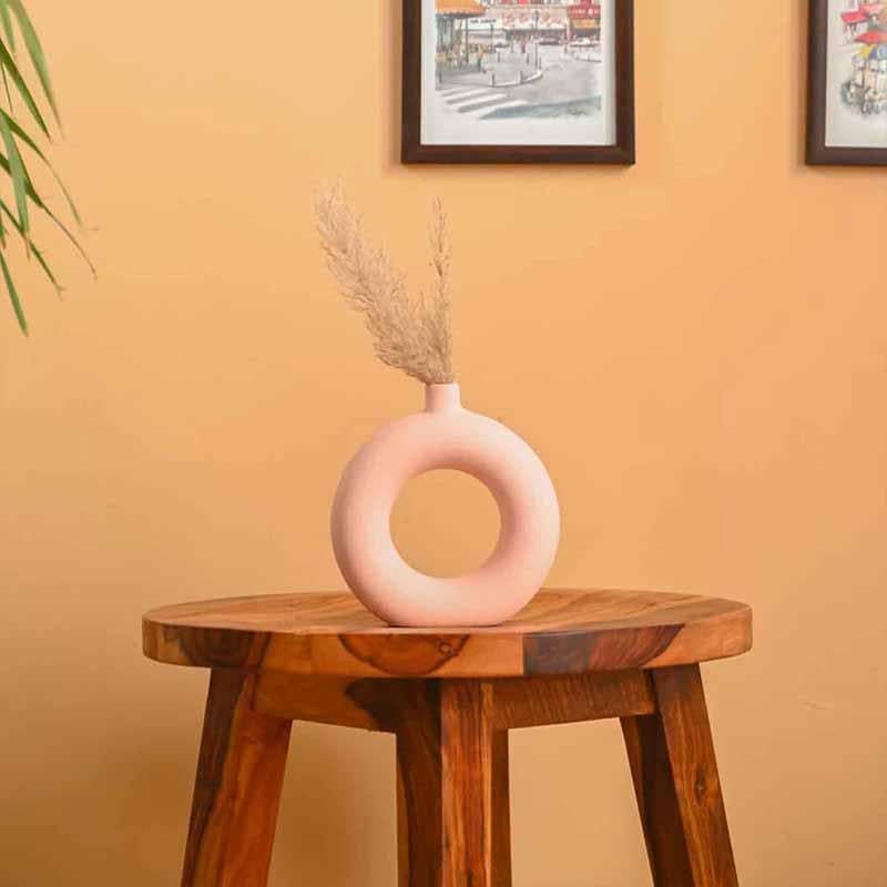 Buy Boho Donut Vase - Pink Vase from Vaaree