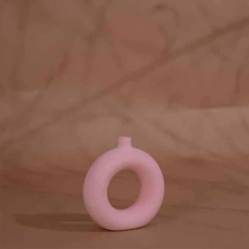 Buy Boho Donut Vase - Pink Vase from Vaaree