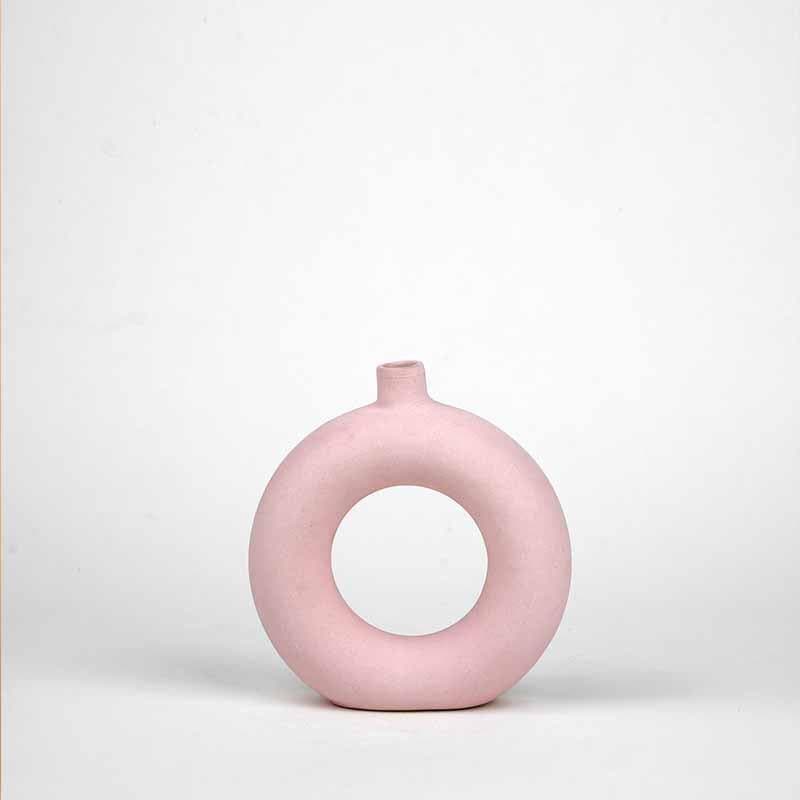 Buy Boho Donut Vase - Pink Vase from Vaaree