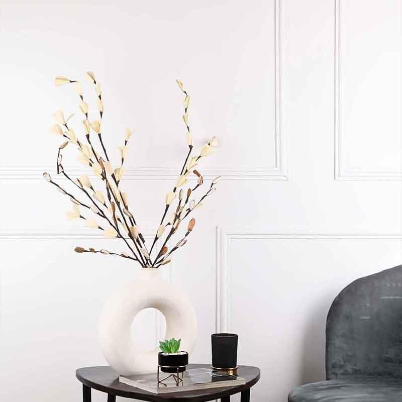 Buy Boho Donut Vase - White Vase from Vaaree