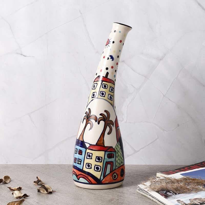 Buy Down the Alleys Handpainted Vase Vase from Vaaree