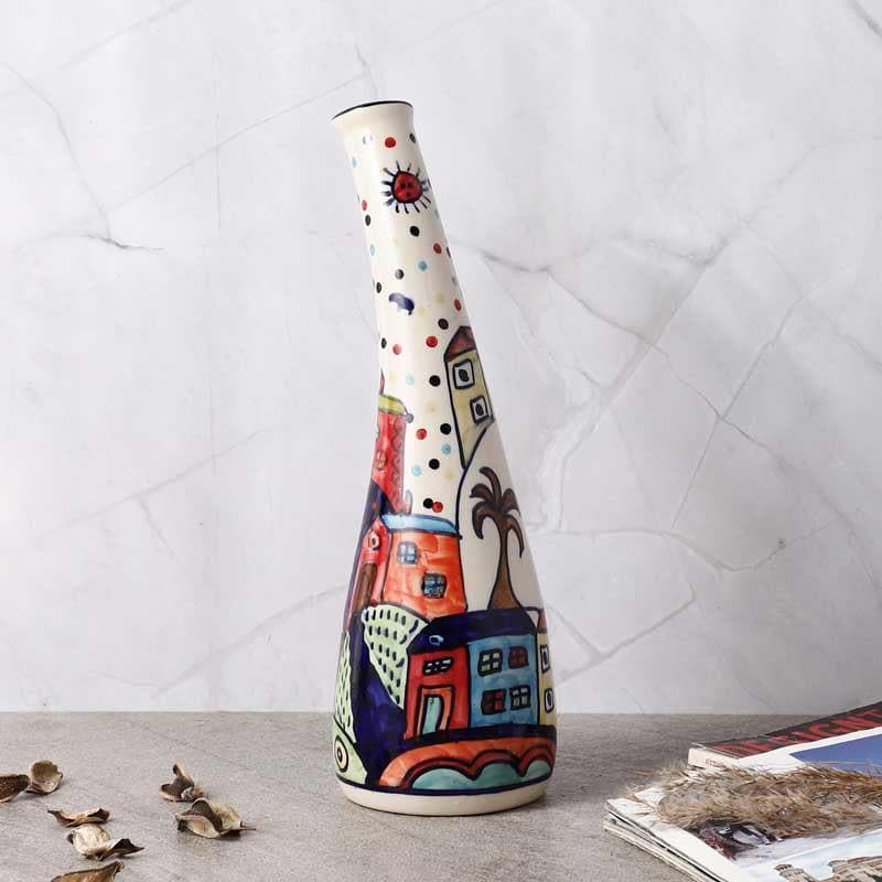 Buy Down the Alleys Handpainted Vase Vase from Vaaree