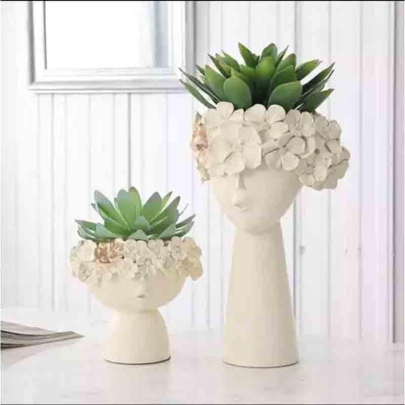 Buy Feminine Face Planter Vase from Vaaree