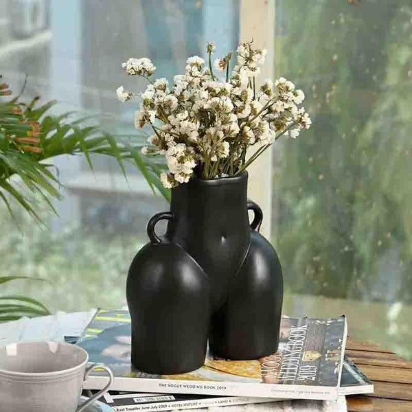 Vase - Greek Goddess Vase - Black