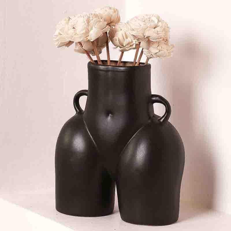 Buy Greek Goddess Vase - Black Vase from Vaaree