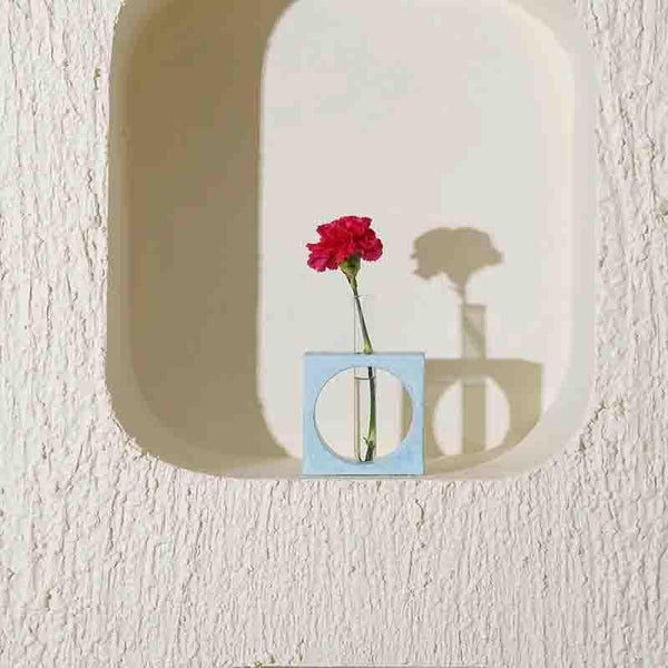 Vase - Hole In The Wall Planter- Blue