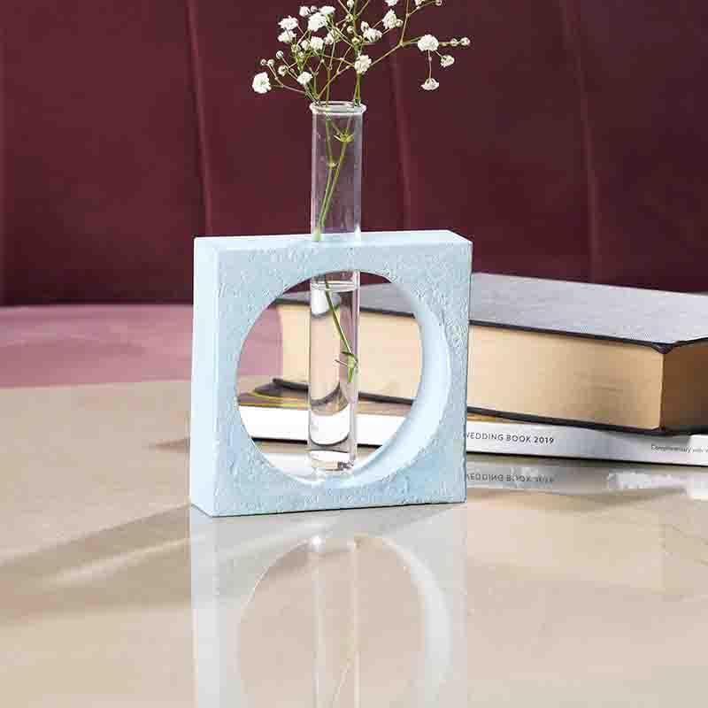 Buy Hole In The Wall Planter- Blue Vase from Vaaree