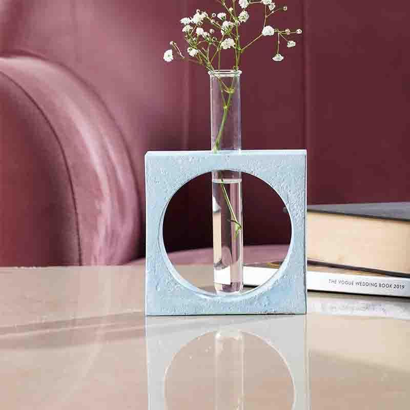 Buy Hole In The Wall Planter- Blue Vase from Vaaree