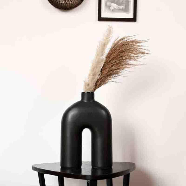 Vase - Inverted U-Shaped Vase - Black
