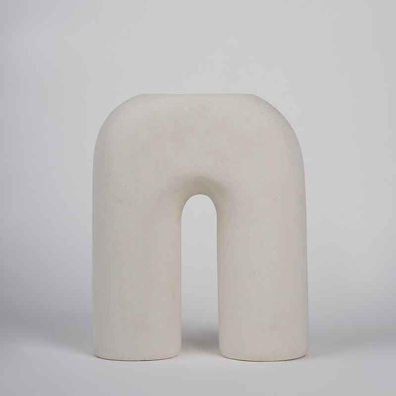 Vase - Inverted U-Shaped Vase - White