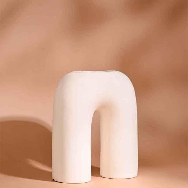 Vase - Inverted U-Shaped Vase - White