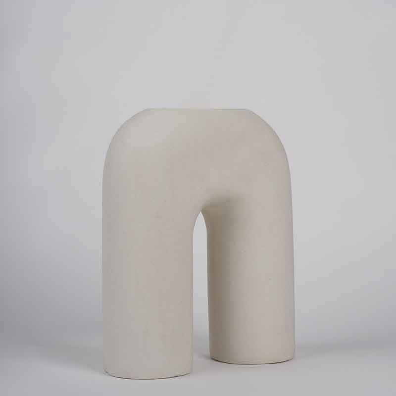 Vase - Inverted U-Shaped Vase - White