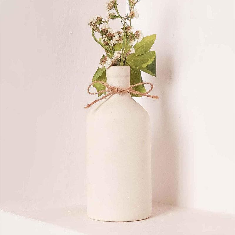 Buy Japanese Bottle Vase - White Vase from Vaaree