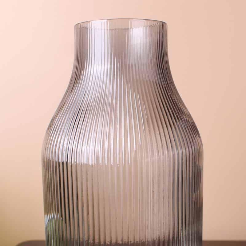 Buy Margot Ribbed Vase - Grey Vase from Vaaree