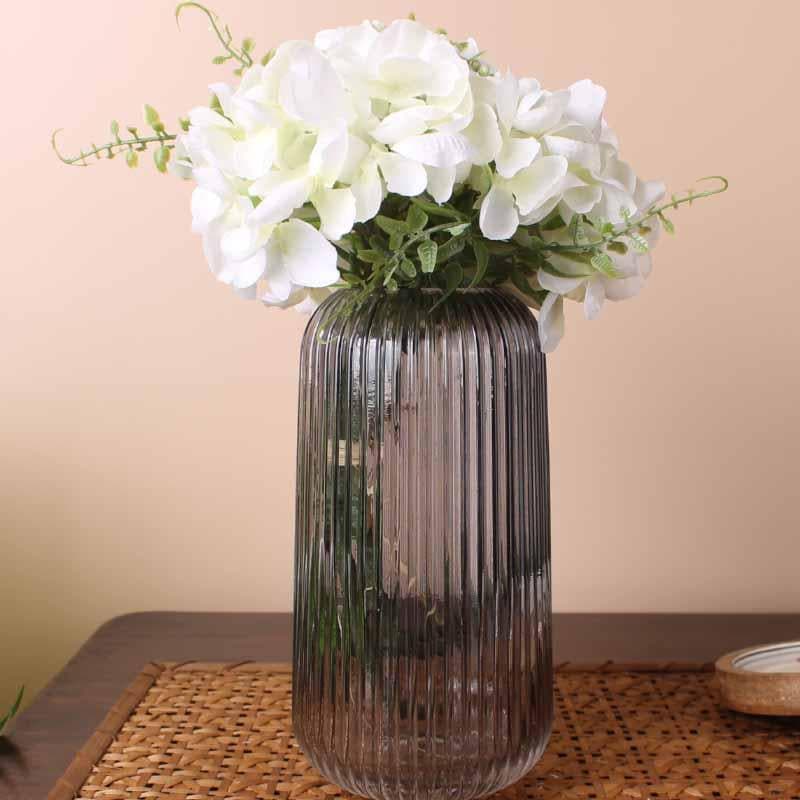 Buy Rebecca Ribbed Vase - Grey Vase from Vaaree