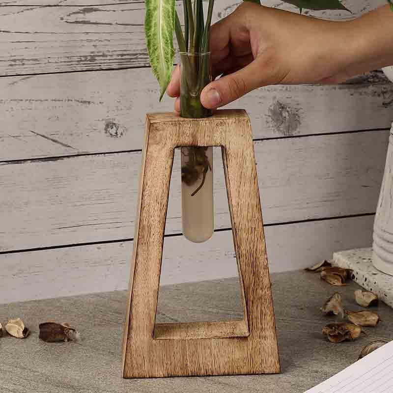 Buy Rhombus Testube Planter - Brown Vase from Vaaree