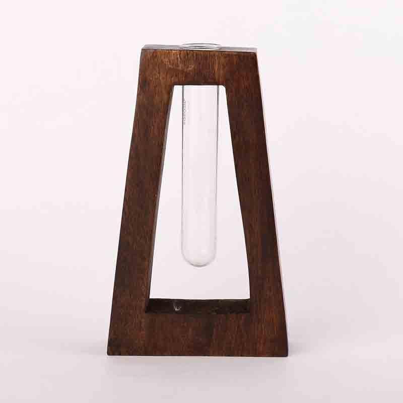 Buy Rhombus Testube Planter - Dark Brown Vase from Vaaree