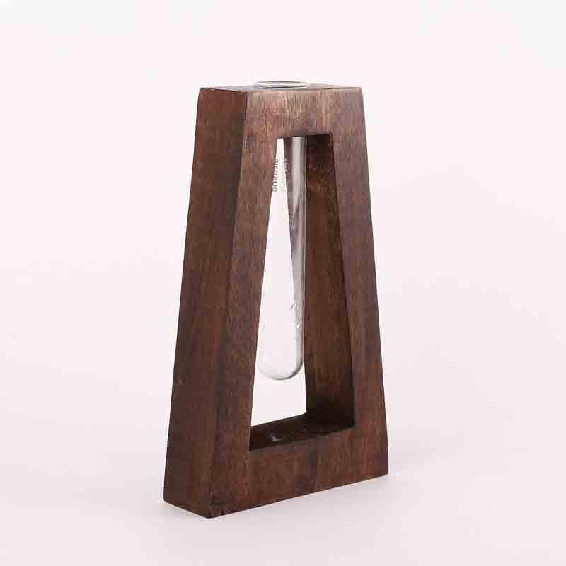 Buy Rhombus Testube Planter - Dark Brown Vase from Vaaree