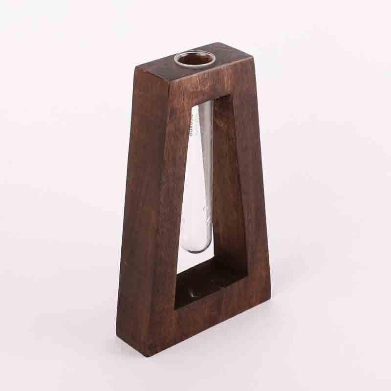 Buy Rhombus Testube Planter - Dark Brown Vase from Vaaree