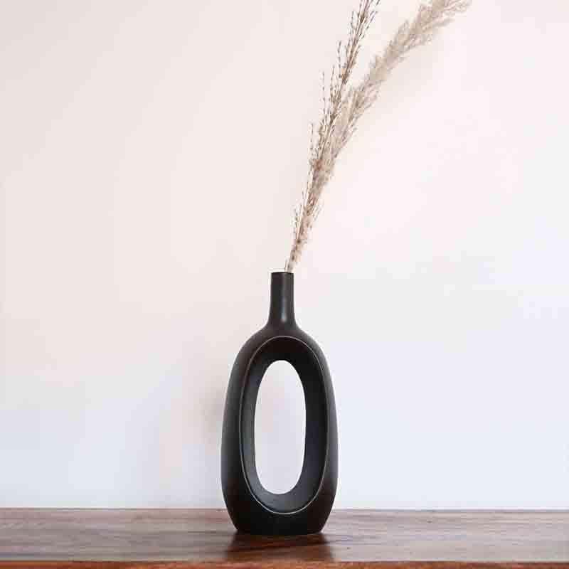 Buy Ring Vase - Black Vase from Vaaree