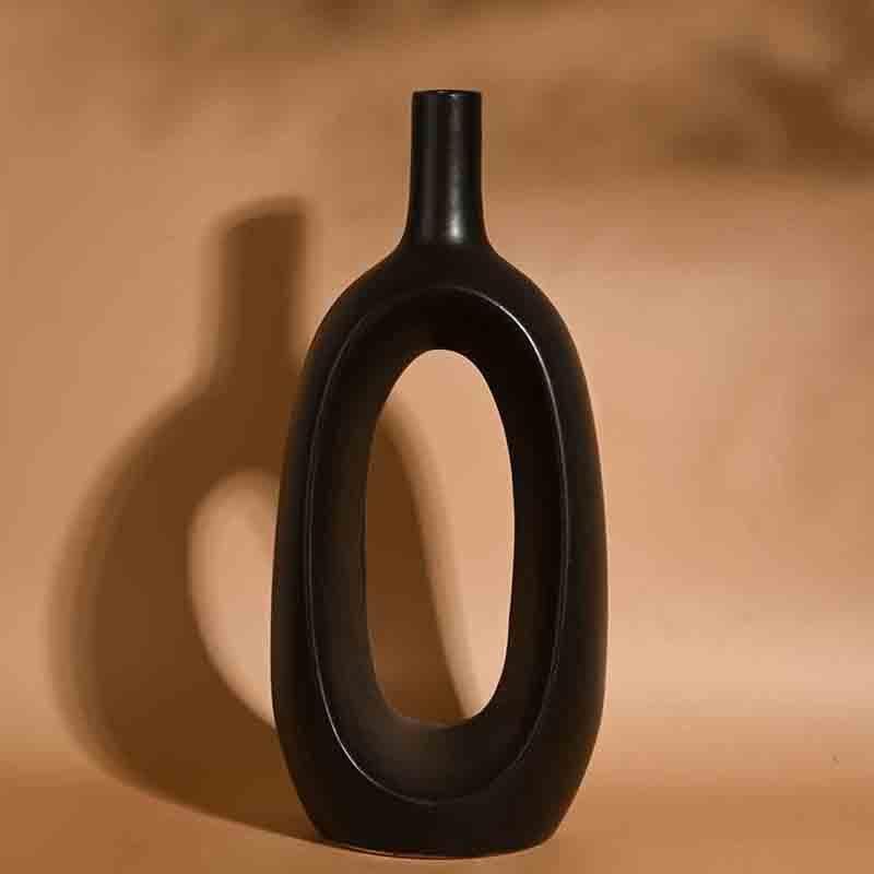 Buy Ring Vase - Black Vase from Vaaree