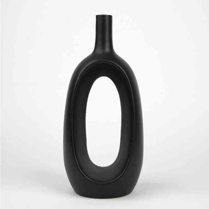 Buy Ring Vase - Black Vase from Vaaree