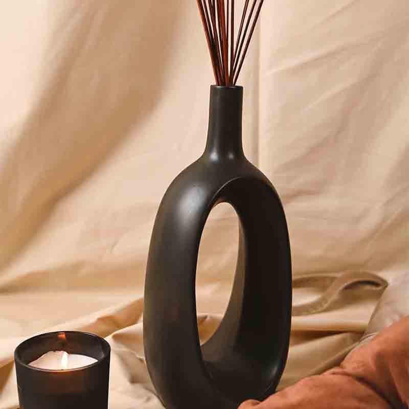 Buy Ring Vase - Black Vase from Vaaree