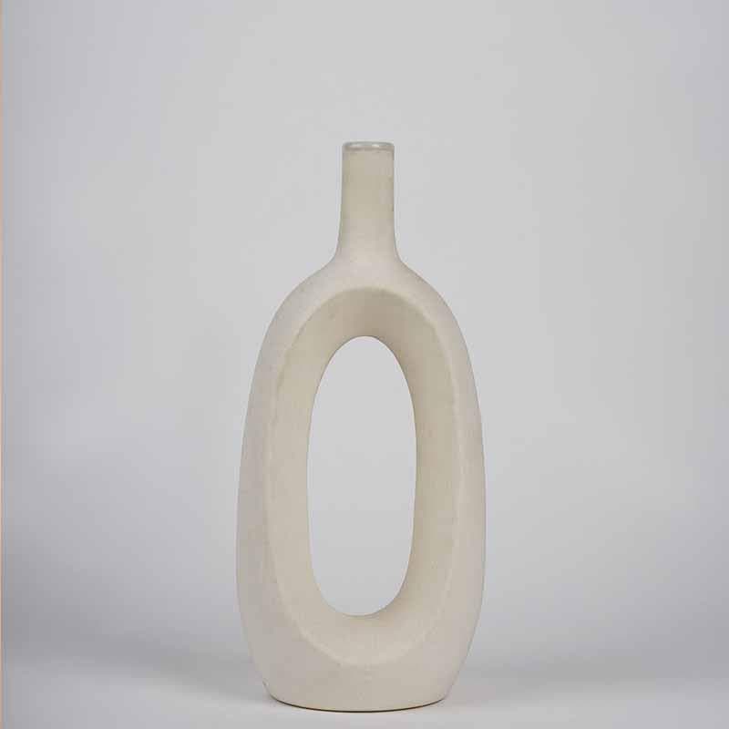 Buy Ring Vase - White Vase from Vaaree