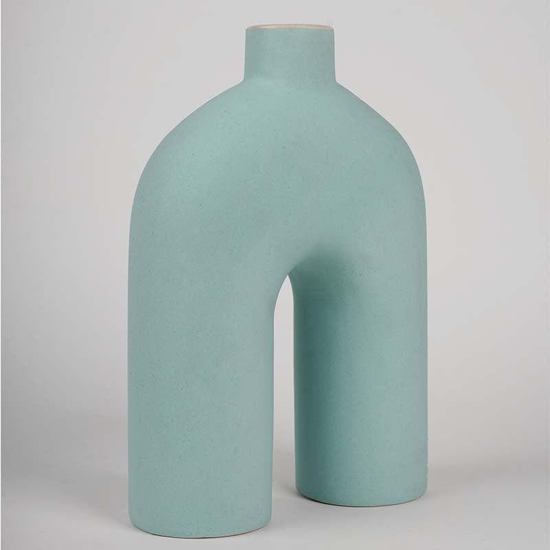 Buy Scandinavian U Vase - Blue Vase from Vaaree