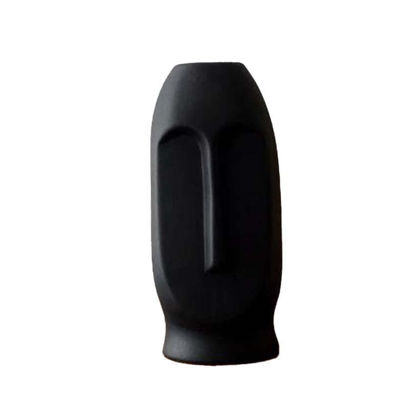 Buy The Straight Face Vase - Black Vase from Vaaree