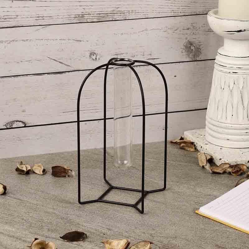 Buy Zenith Testube Planter - Black Vase from Vaaree