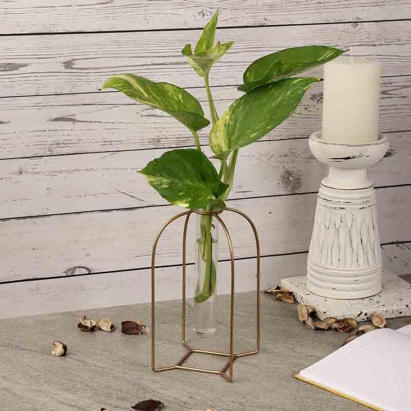 Buy Zenith Testube Planter - Gold Vase from Vaaree