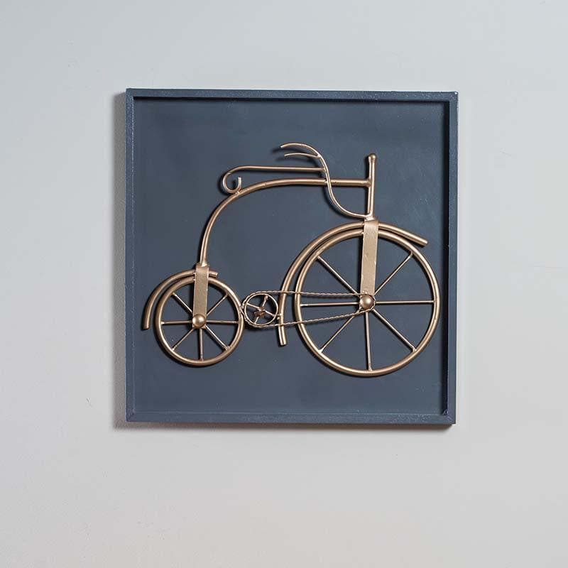 Buy Muted Gold Retro Bicycle Wall Accents from Vaaree