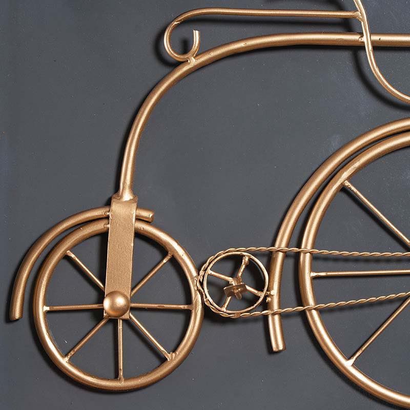 Buy Muted Gold Retro Bicycle Wall Accents from Vaaree