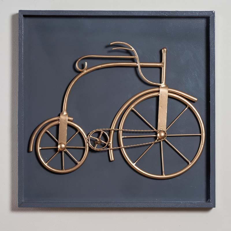 Buy Muted Gold Retro Bicycle Wall Accents from Vaaree