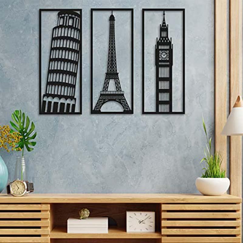 Buy The UK Tour Wall Art - Set Of Three Wall Accents from Vaaree