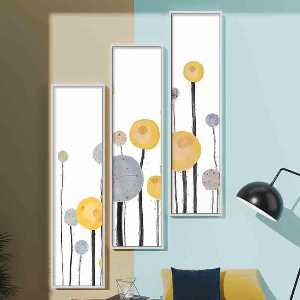 Wall Art & Paintings - Abstract Daffodils Wall Art - Set Of Three