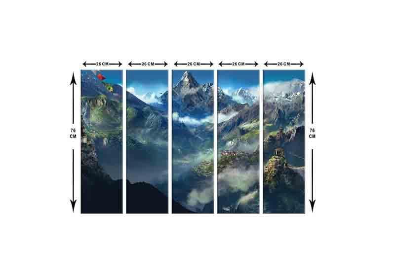 Buy Alps Wall Art - Set Of Five Wall Art & Paintings from Vaaree