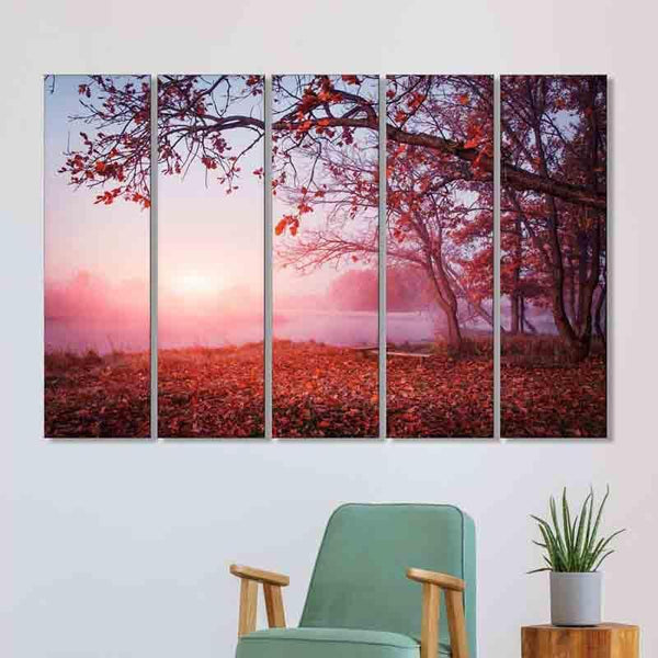 Buy Wall Art & Paintings - Autumn Season Wall Art - Set Of Five at Vaaree online