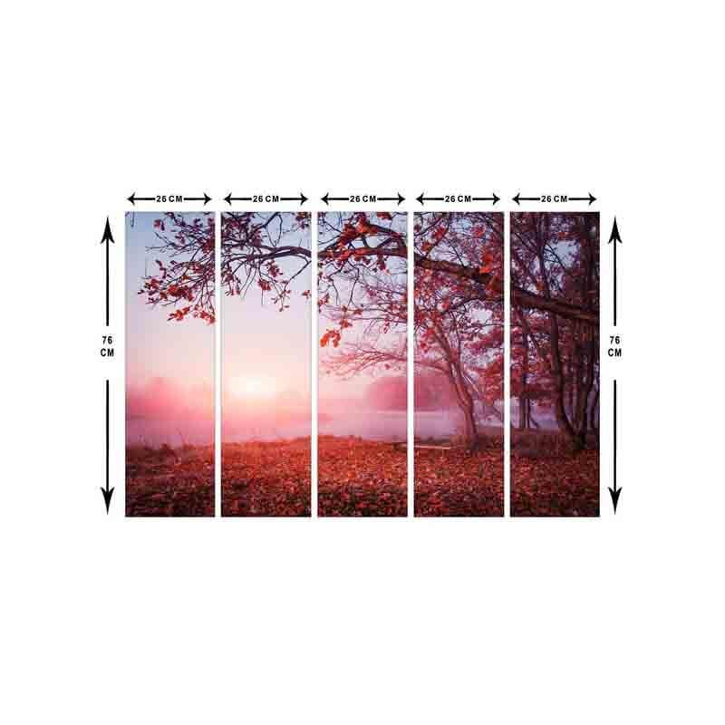 Buy Autumn Season Wall Art - Set Of Five Wall Art & Paintings from Vaaree