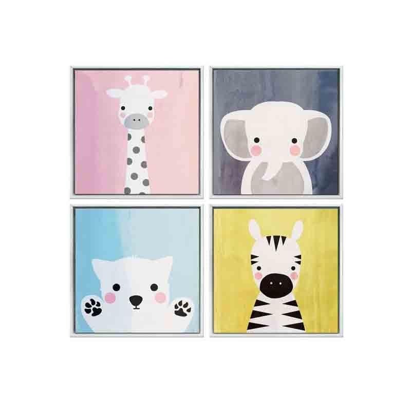 Buy Baby Animals Wall Art - Set Of Four Wall Art & Paintings from Vaaree