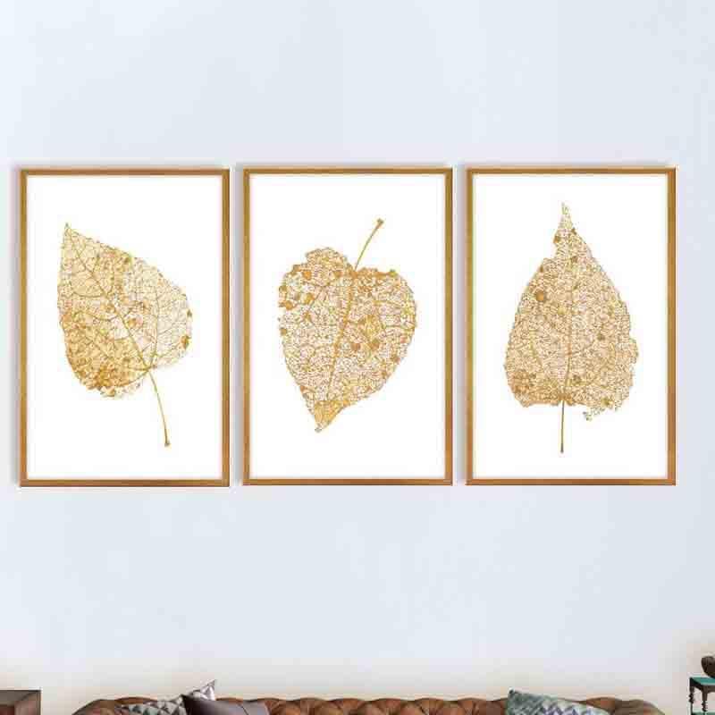 Wall Art & Paintings - Big Leaf Wall Art - Set Of Three