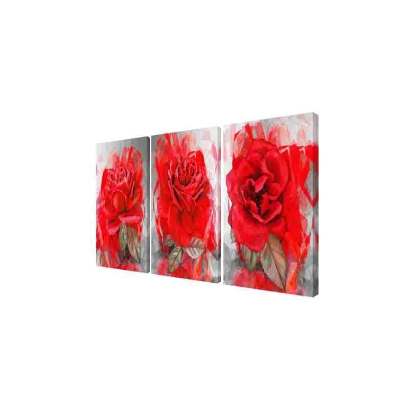 Wall Art & Paintings - Big Rose Wall Art - Set Of Three