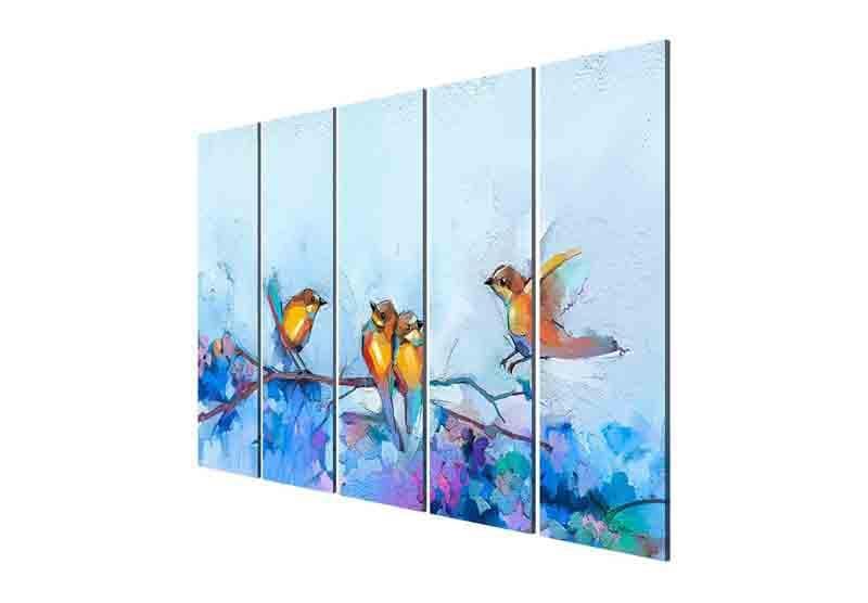 Wall Art & Paintings - Bird Flock Wall Art - Set Of Five