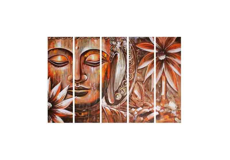 Wall Art & Paintings - Blissful Buddha Wall Art - Set Of Five