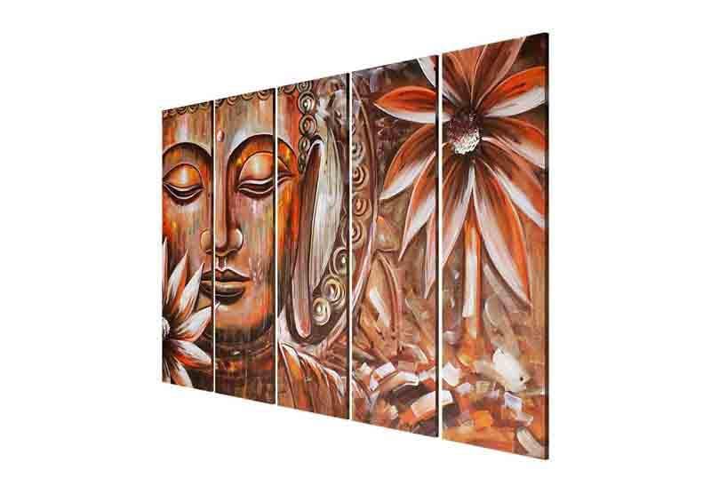 Wall Art & Paintings - Blissful Buddha Wall Art - Set Of Five